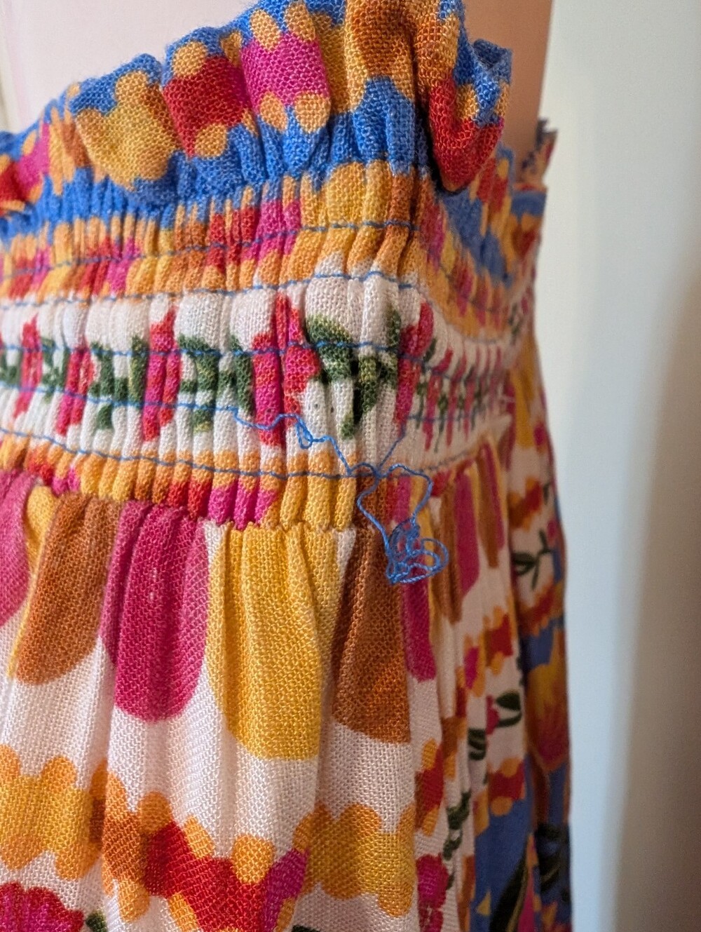 Farm Rio Colourful Floral Print Flowy Tiered Midi Skirt XS - Picture 4 of 12